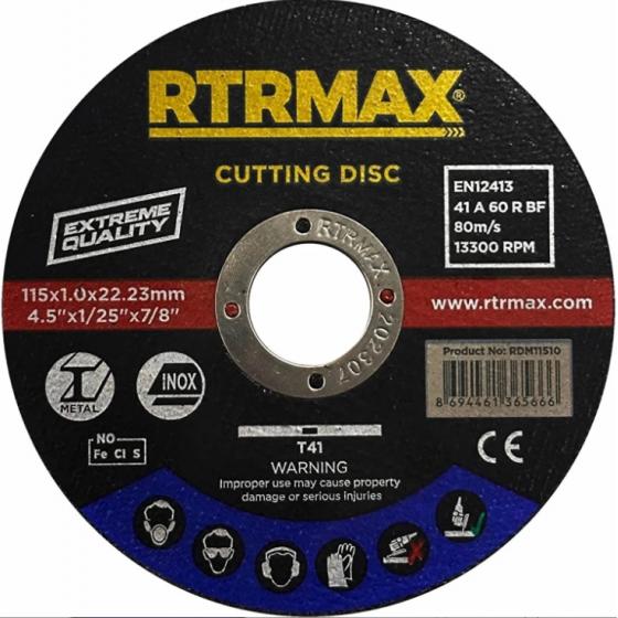 Rtrmax İnox Kesme Diski 115x1.0x22 mm RDP11510